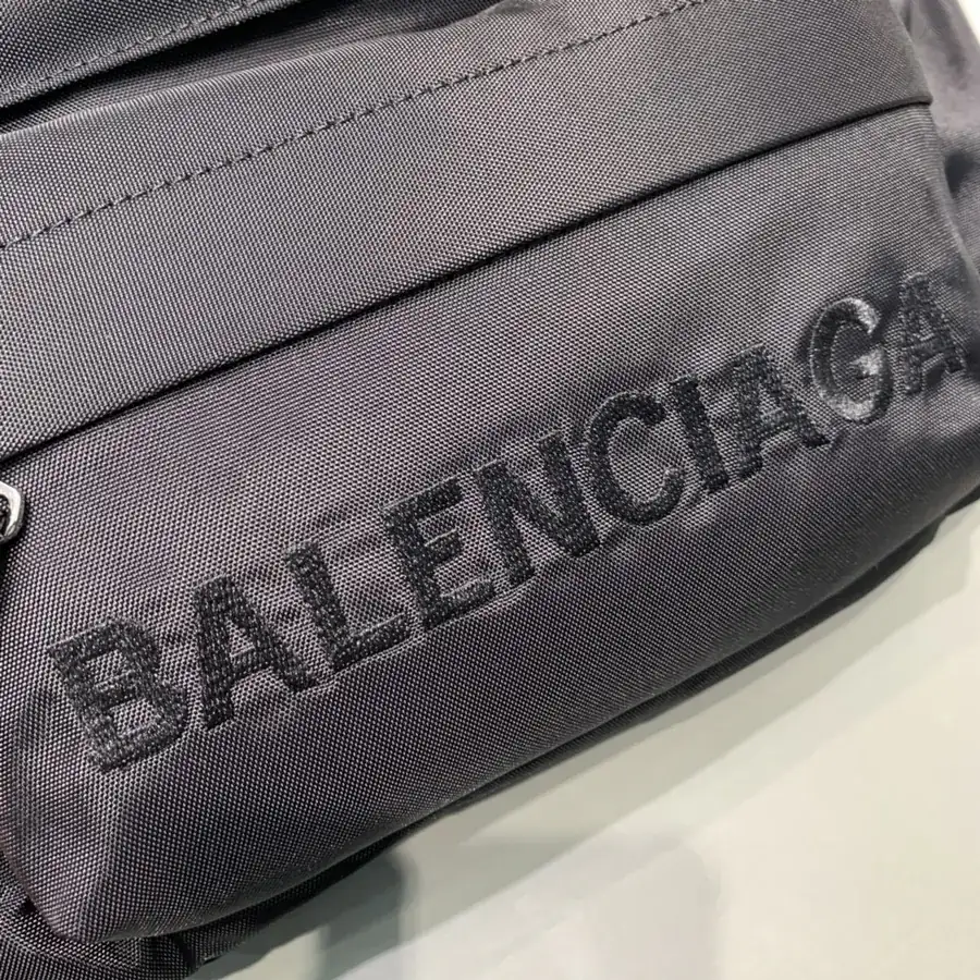 Balen Wheel Logo Embroidered Waist Bag