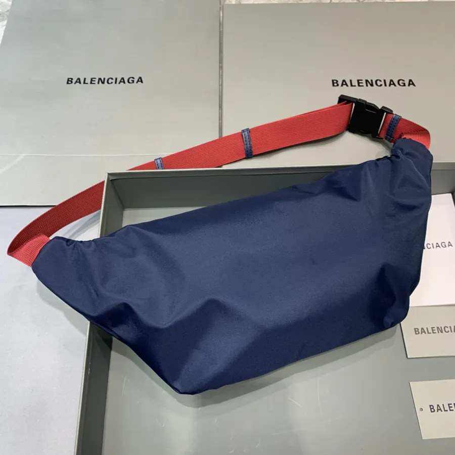 Balen Wheel Logo Embroidered Waist Bag