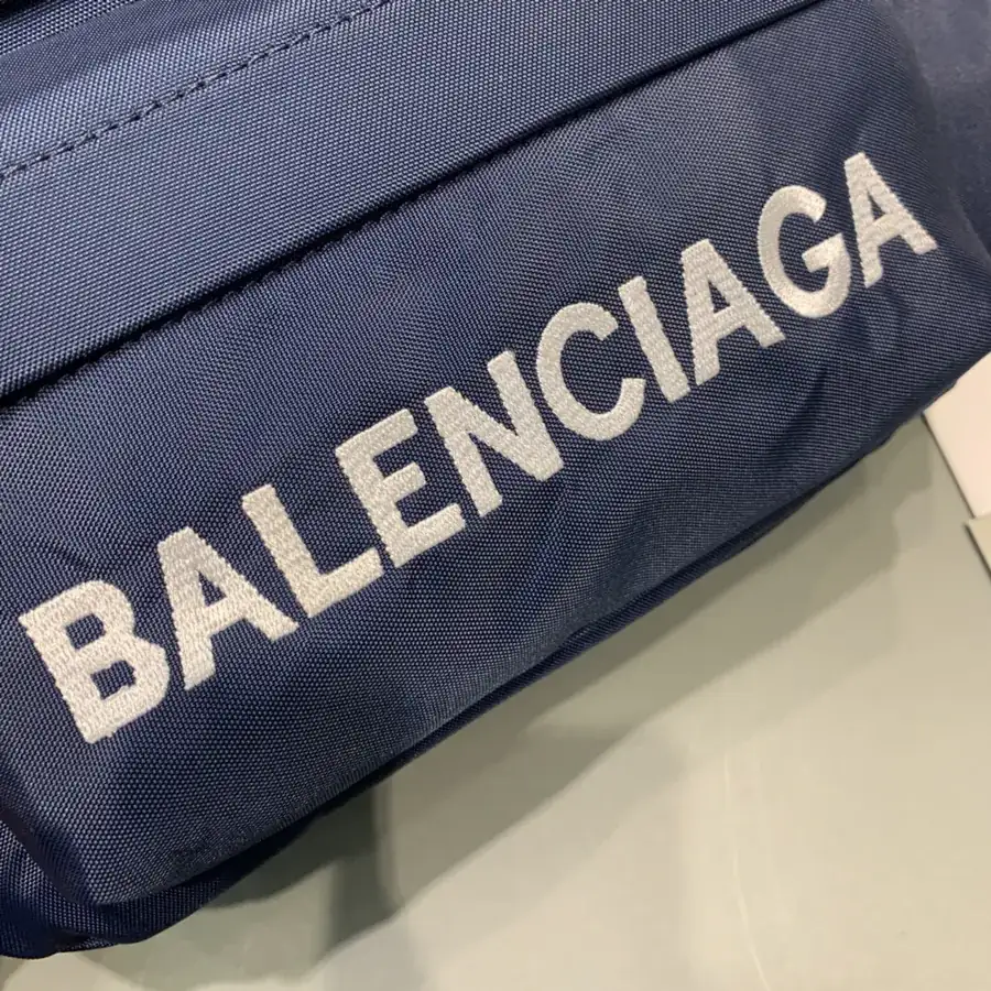 Balen Wheel Logo Embroidered Waist Bag