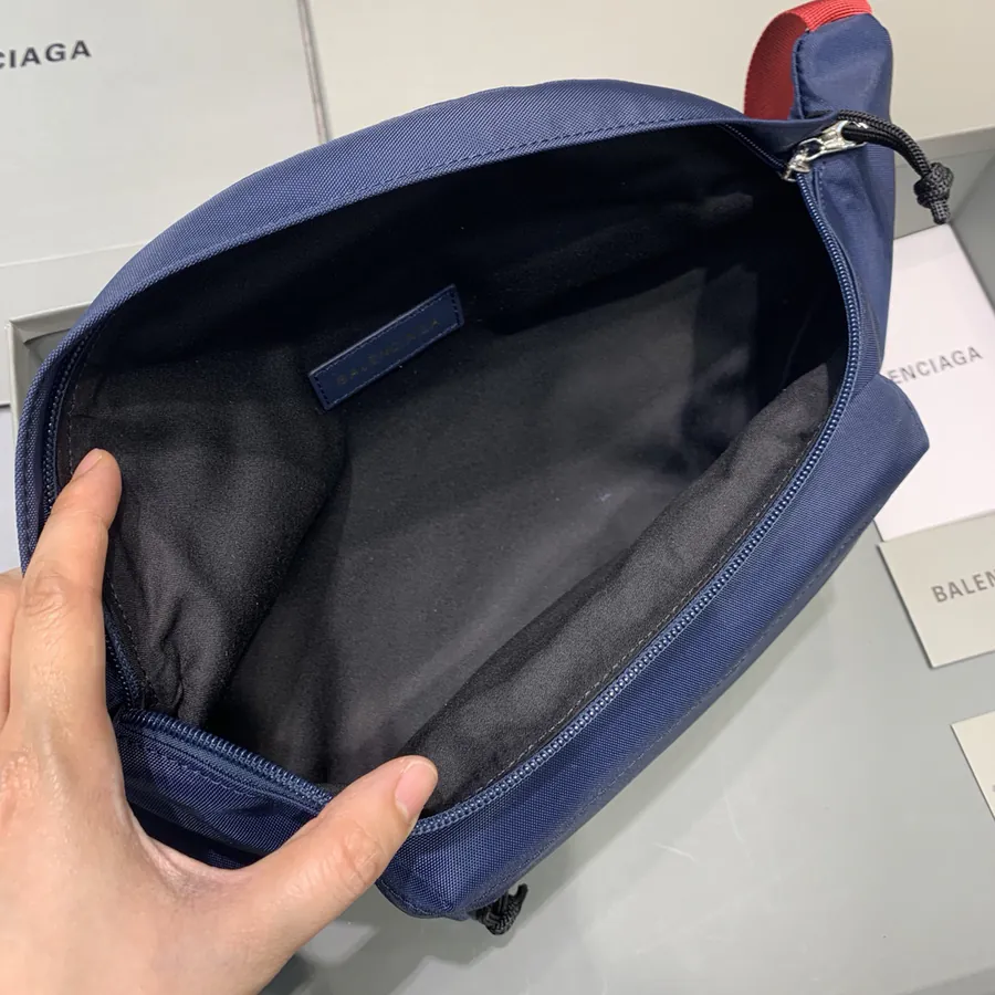 Balen Wheel Logo Embroidered Waist Bag