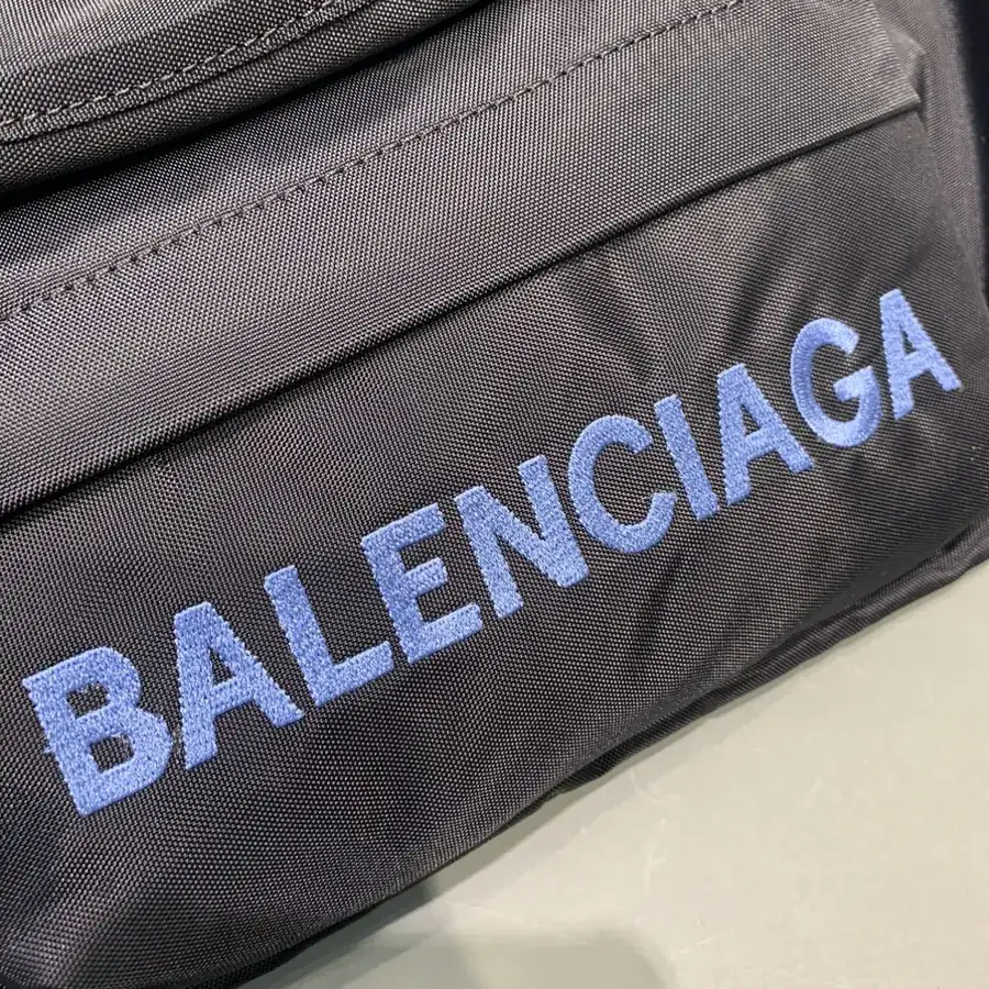 Balen Wheel Logo Embroidered Waist Bag
