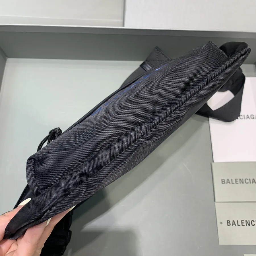Balen Wheel Logo Embroidered Waist Bag