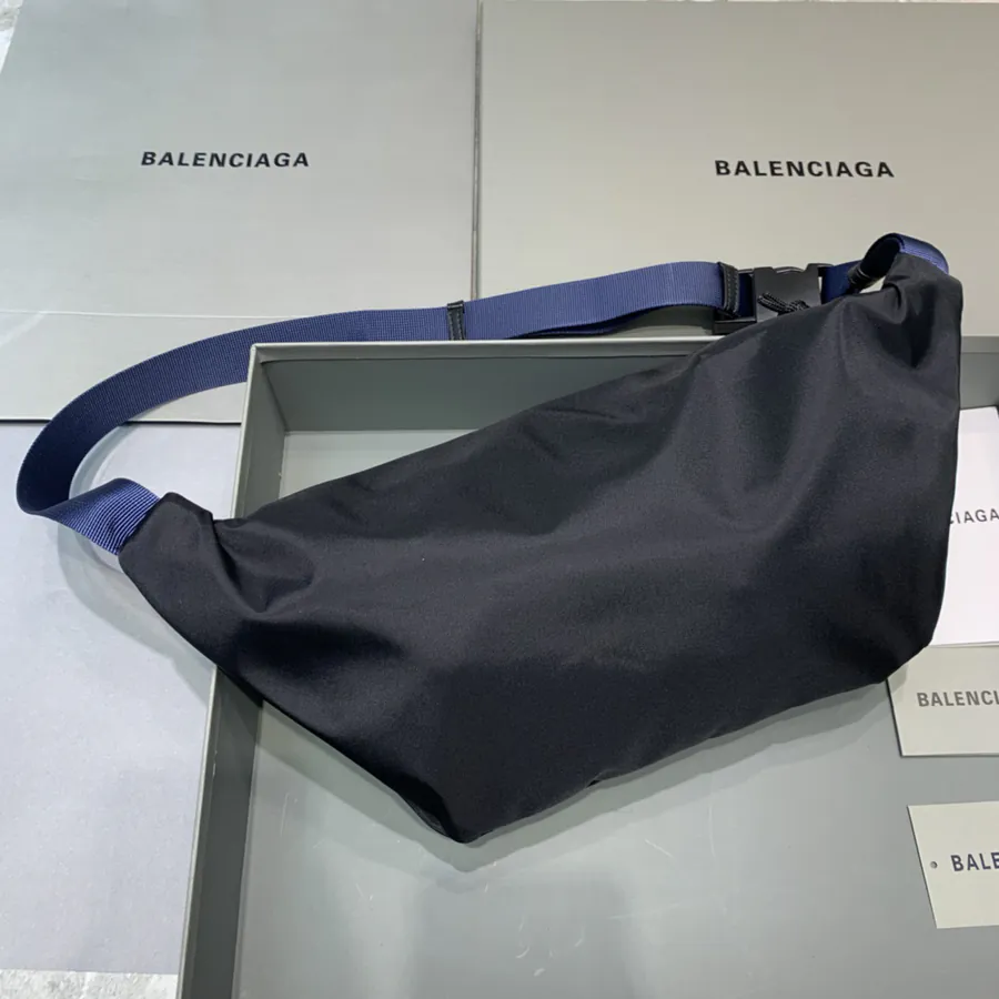 Balen Wheel Logo Embroidered Waist Bag
