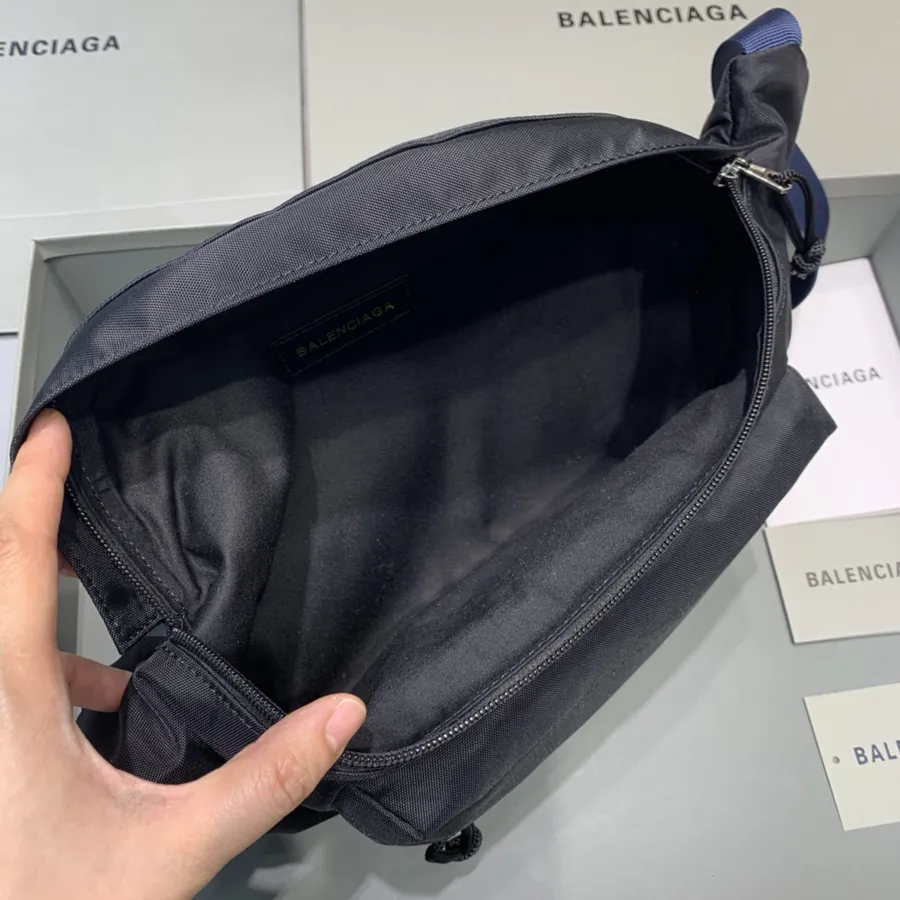 Balen Wheel Logo Embroidered Waist Bag