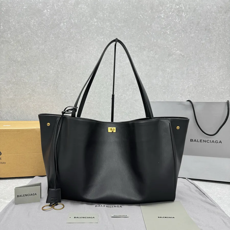 Baleenciag Rodeo Bucket Bag Small Black