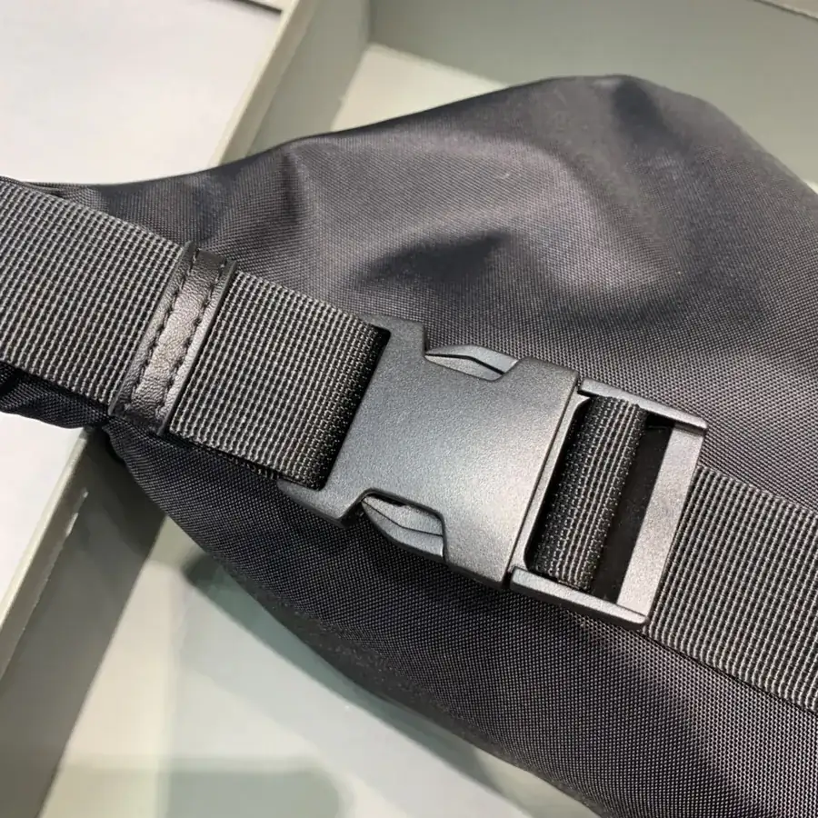 Balen Wheel Logo Embroidered Waist Bag