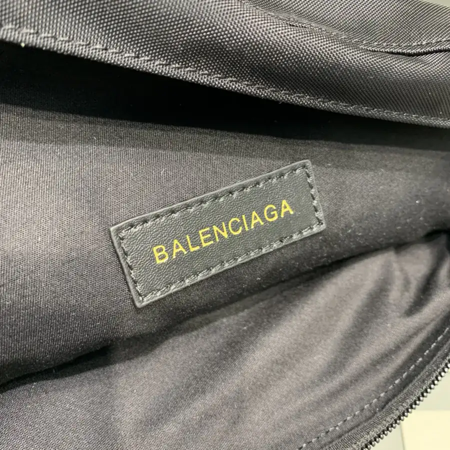 Balen Wheel Logo Embroidered Waist Bag