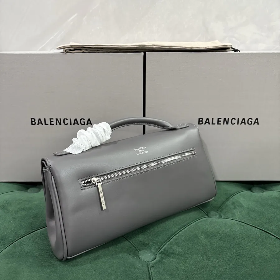 Baleenciag Air Clutch Elegant Handbag with Detachable Strap