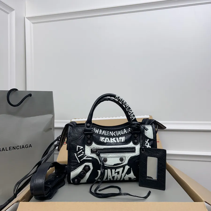 Mini City Bucket Bag Parisian Graffiti Design