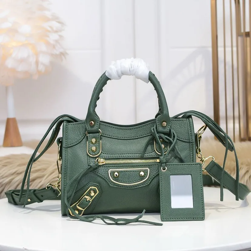 Balen•Classic Motorcycle Bag with Genuine Goat Leather Trim