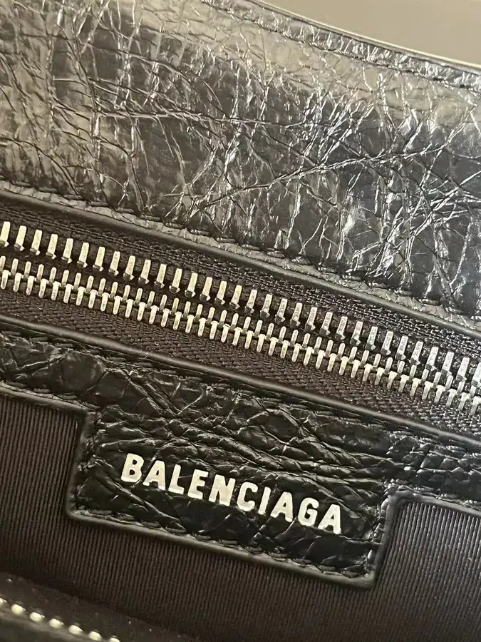 BaleNCIAG* Neo Cagole Motorcycle Bag Black with Diamonds