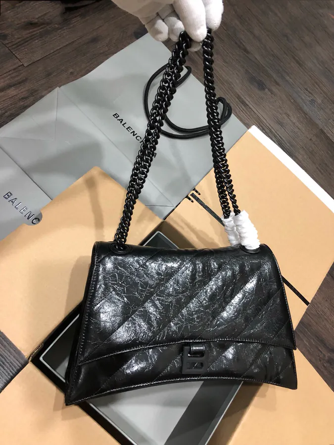 BaleNCIAG Crush Sand漏 Chain Bag