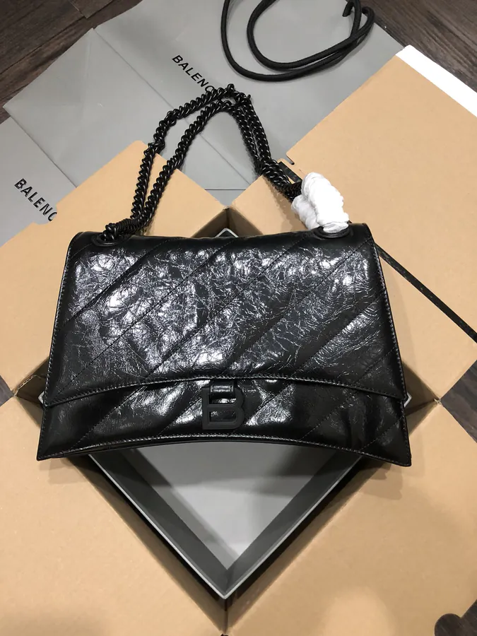 BaleNCIAG Crush Sand漏 Chain Bag