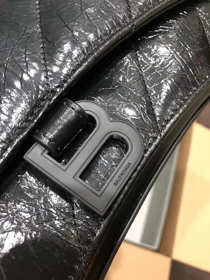 BaleNCIAG Crush Mini Black Bucket Bag