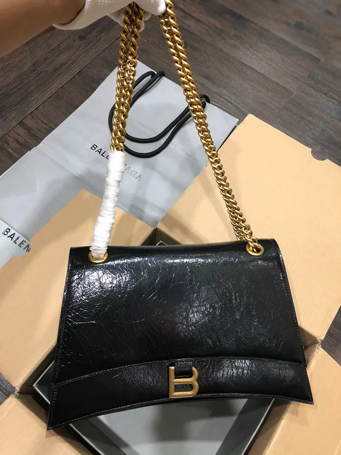 BaleNCIAG Crush Sand漏 Chain Bag