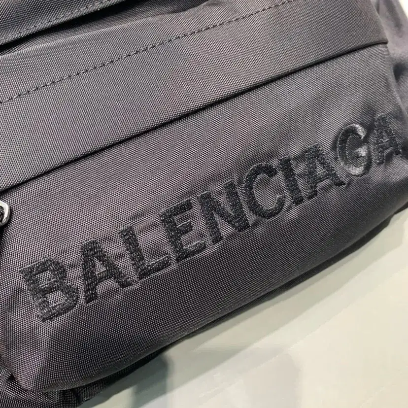 Balen Wheel Logo Embroidered Waist Bag