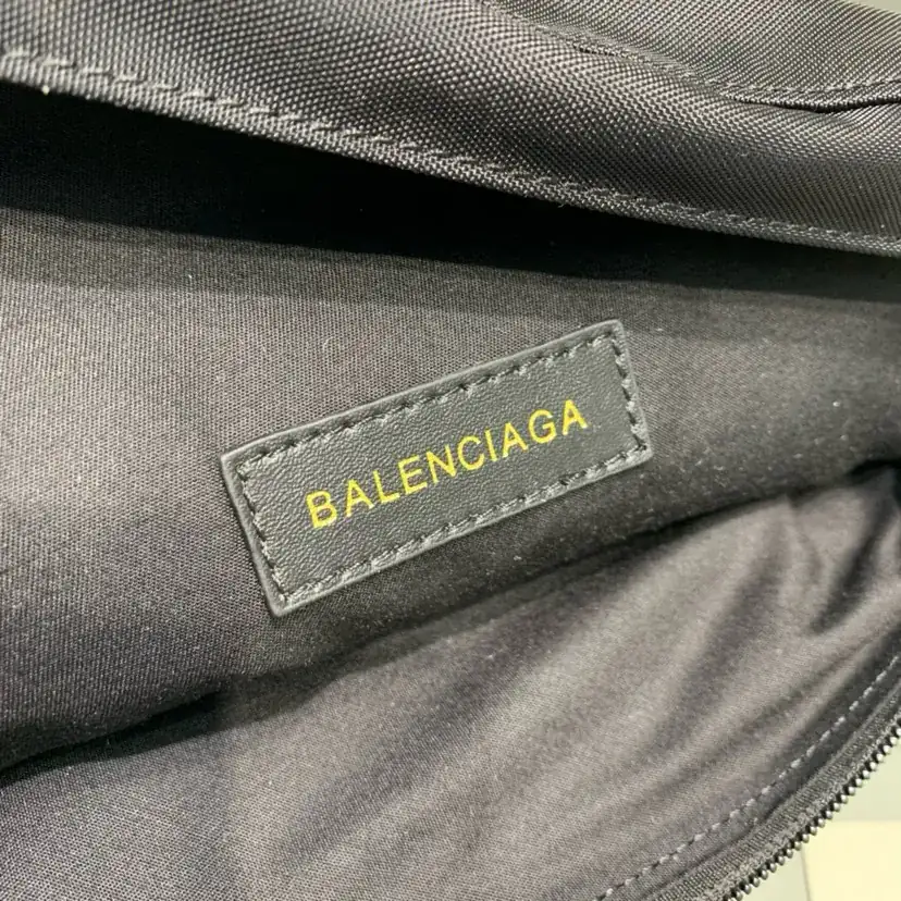 Balen Wheel Logo Embroidered Waist Bag