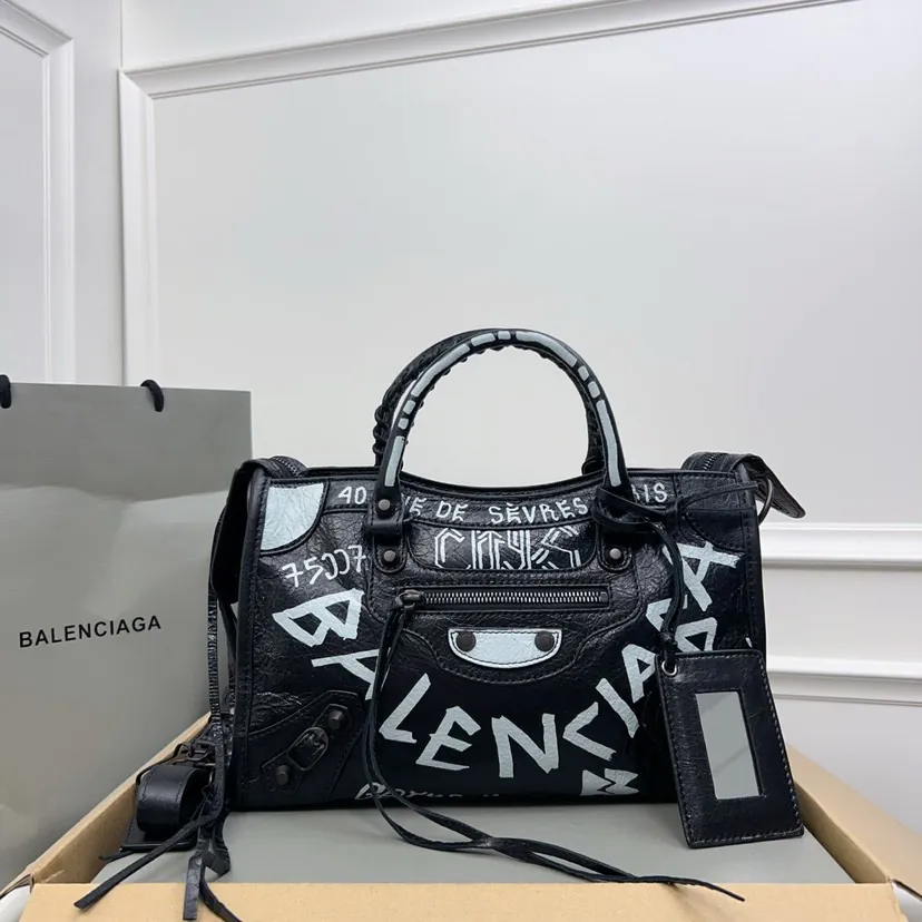 Mini City Bucket Bag Parisian Graffiti Design