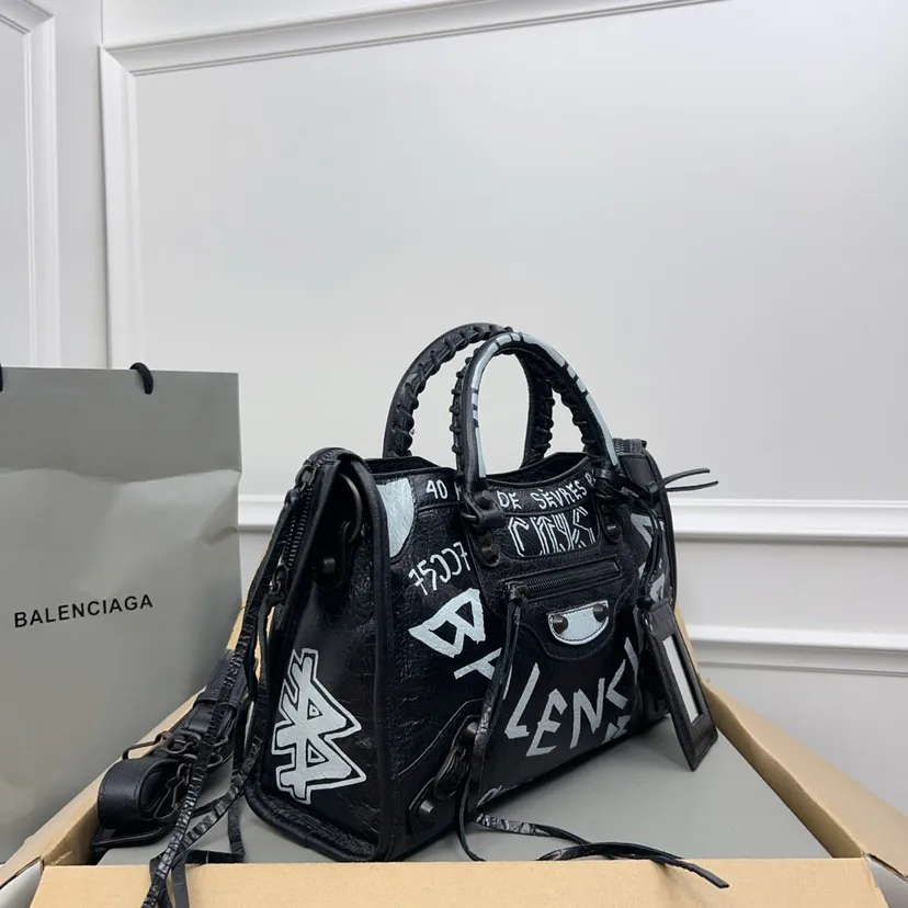Mini City Bucket Bag Parisian Graffiti Design