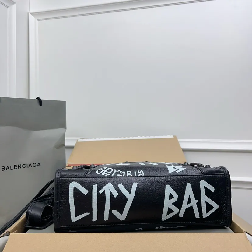 Mini City Bucket Bag Parisian Graffiti Design