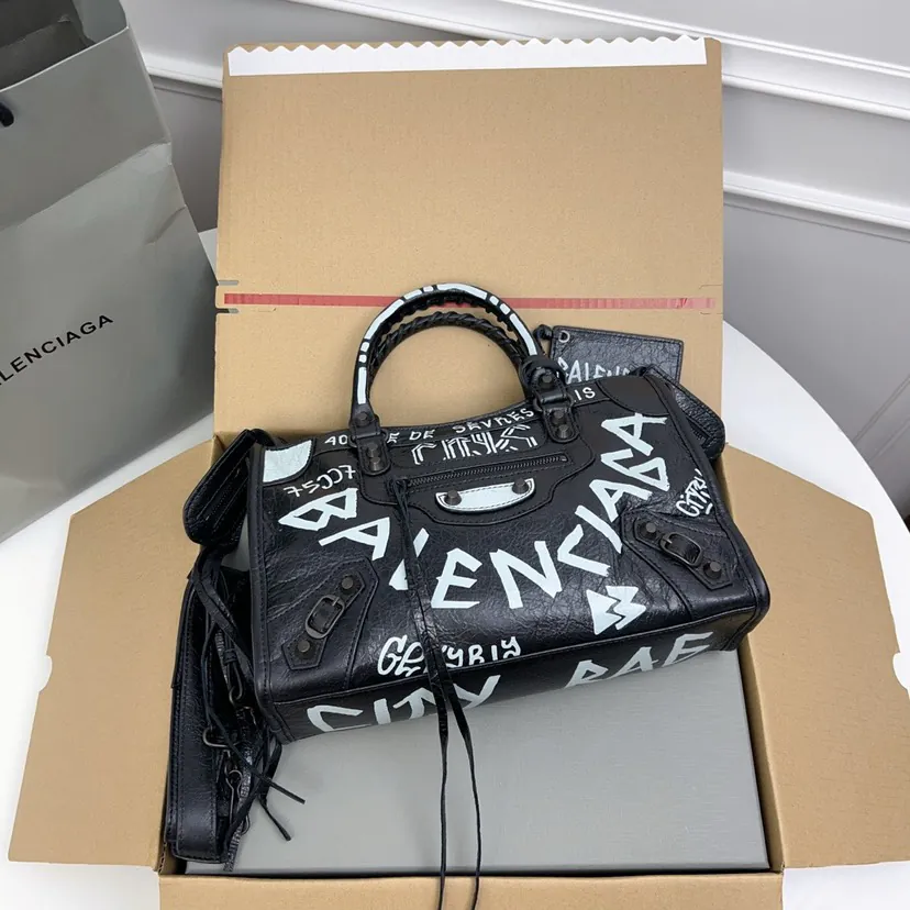 Mini City Bucket Bag Parisian Graffiti Design