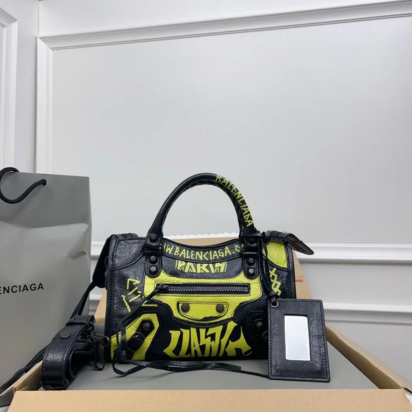 Mini City Bucket Bag Parisian Graffiti Design
