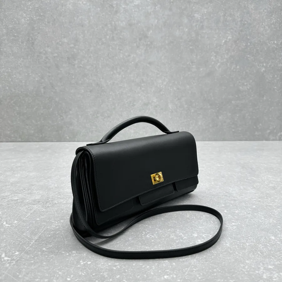 Black Bel Air Clutch Parisian Luxury Handbag