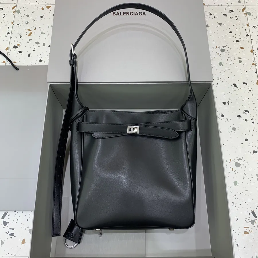 BaleNCIAG Air Hobo Small Black Silver Buckle