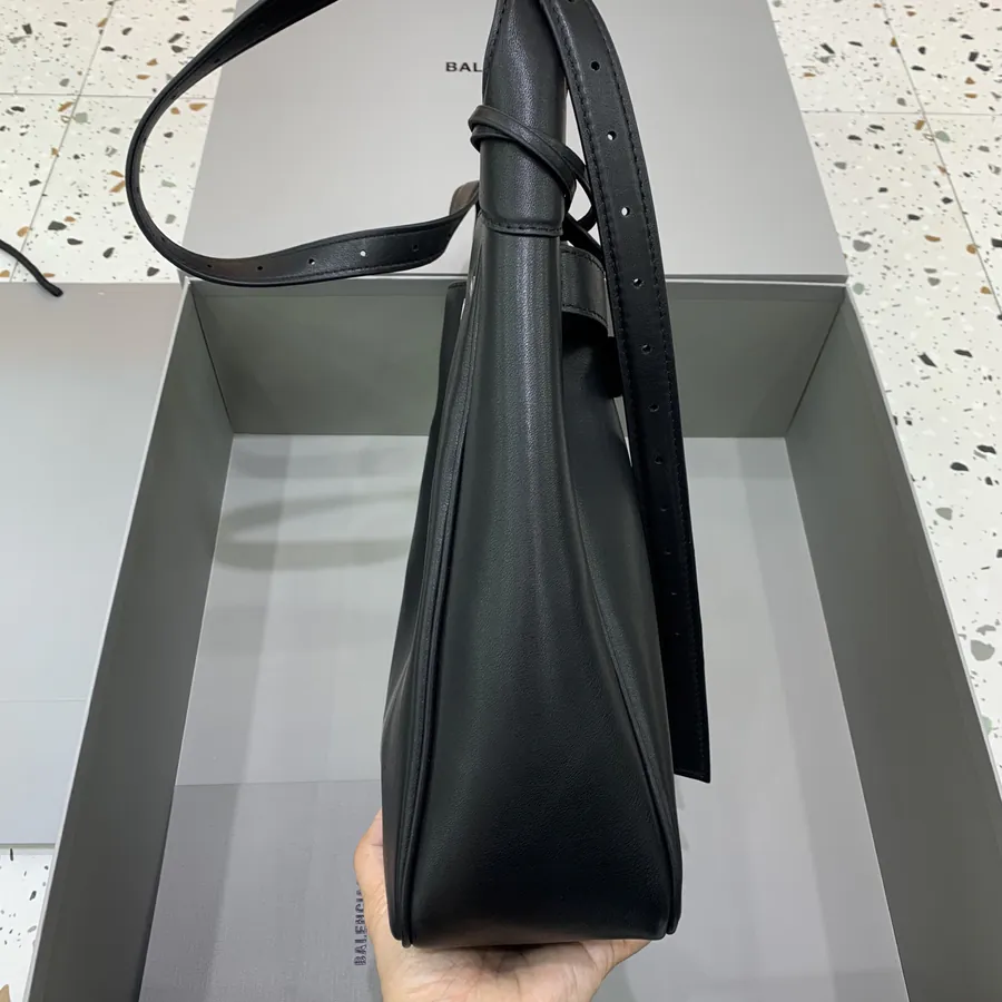 BaleNCIAG Air Hobo Small Black Silver Buckle