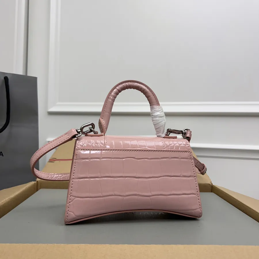 Balenciagα Hourglass Sandbag with Silver Clasp