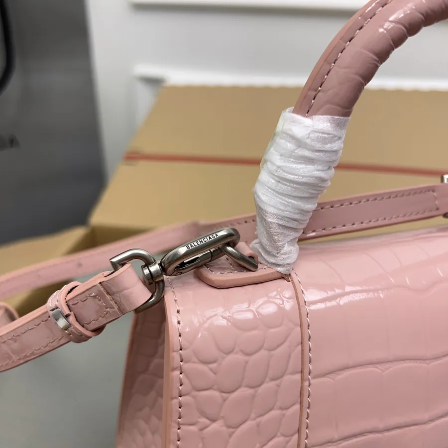 Balenciagα Hourglass Sandbag with Silver Clasp