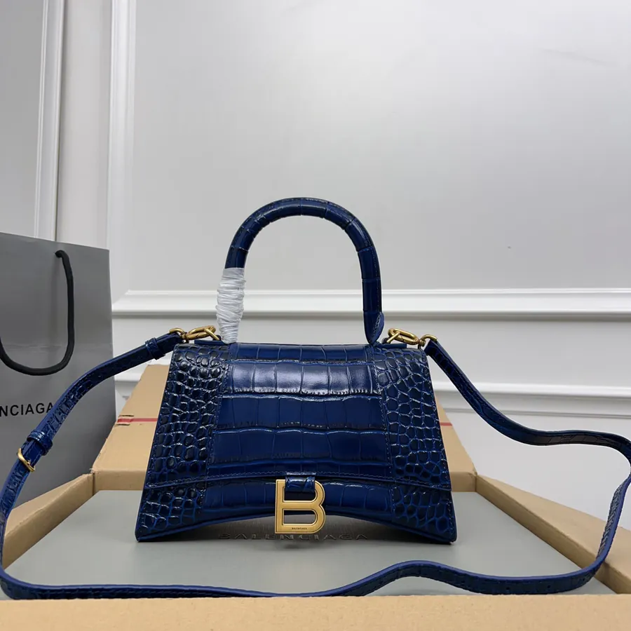 Balenciagα Hourglass Sand Bag with Gold Buckle