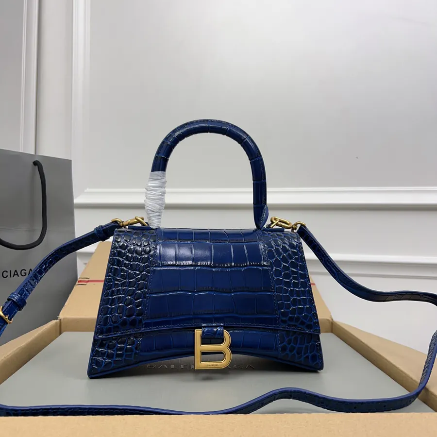 Balenciagα Hourglass Sand Bag with Gold Buckle