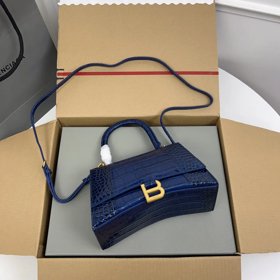 Balenciagα Hourglass Sand Bag with Gold Buckle