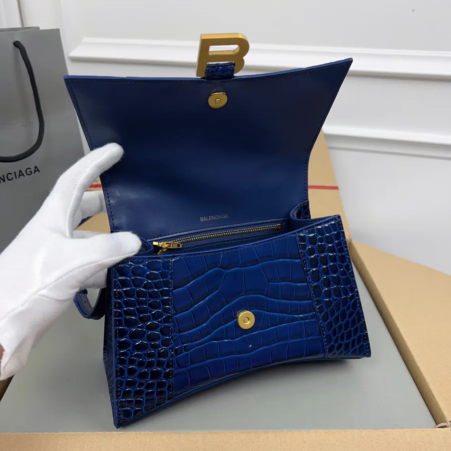 Balenciagα Hourglass Sand Bag with Gold Buckle