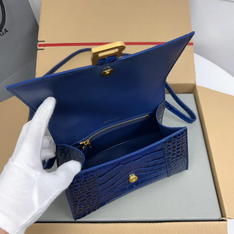 Balenciagα Hourglass Sand Bag with Gold Buckle