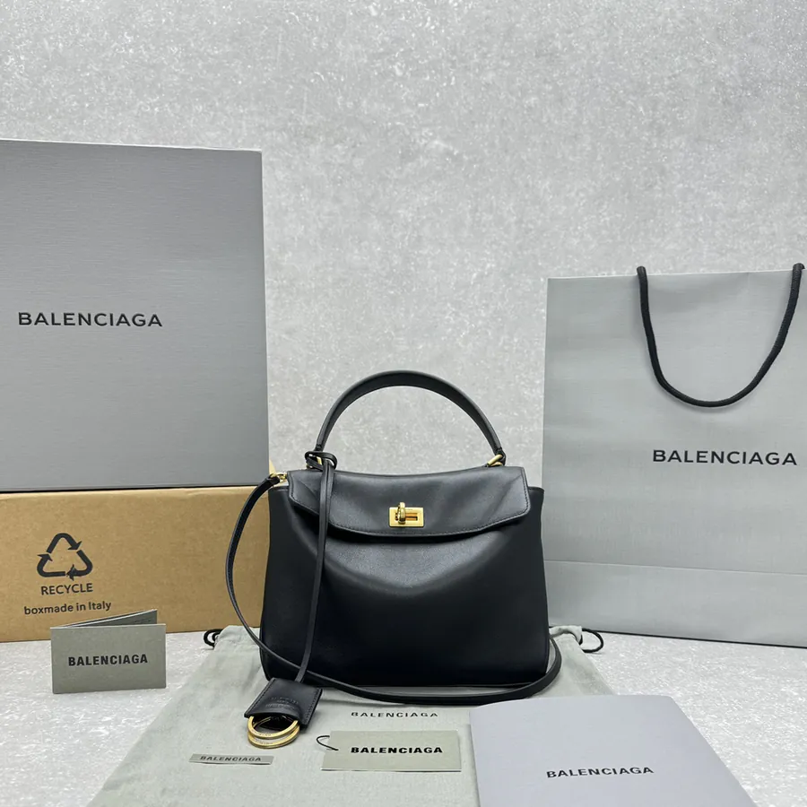 Baleenciag*Rodéo Mini Bag Black Gold