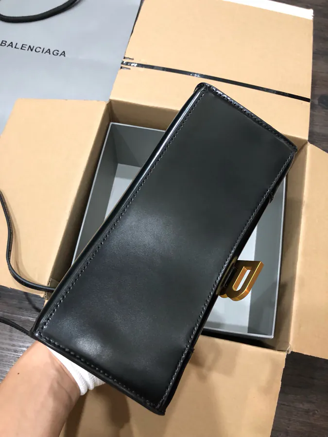 Balenciagα Hourglass Sandbag with Gold Zip Mini Size