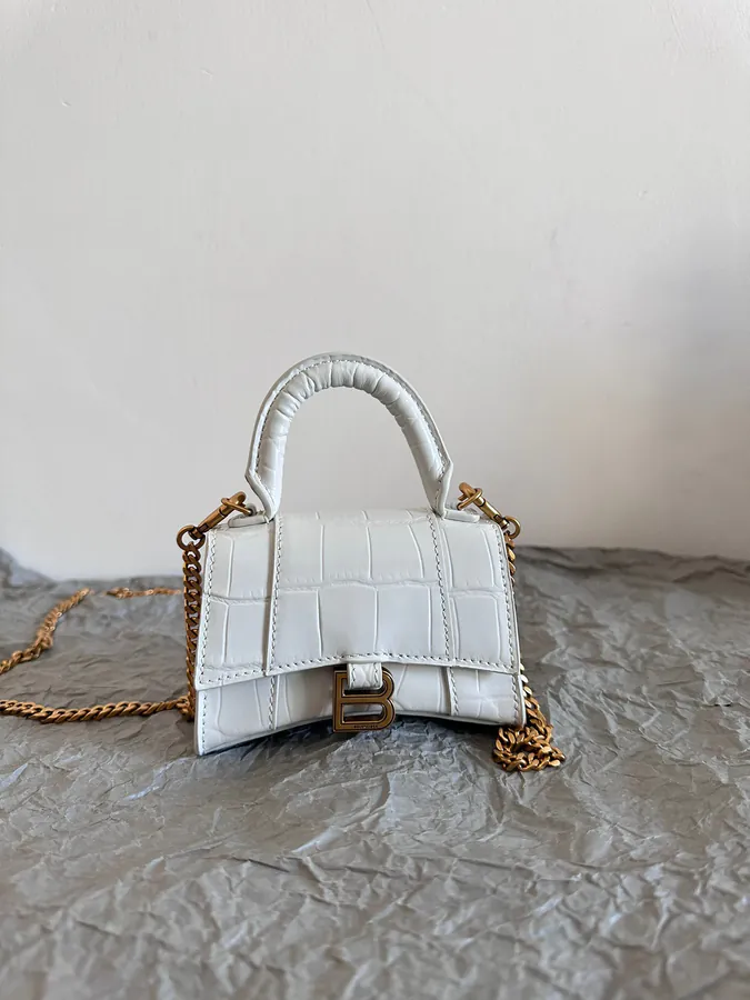 BaleNCIAG* Sand Timer Mini Bag with Crocodile Pattern