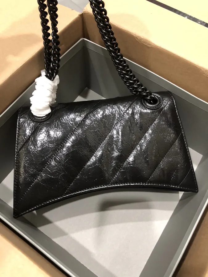 BaleNCIAG Crush Mini Black Bucket Bag