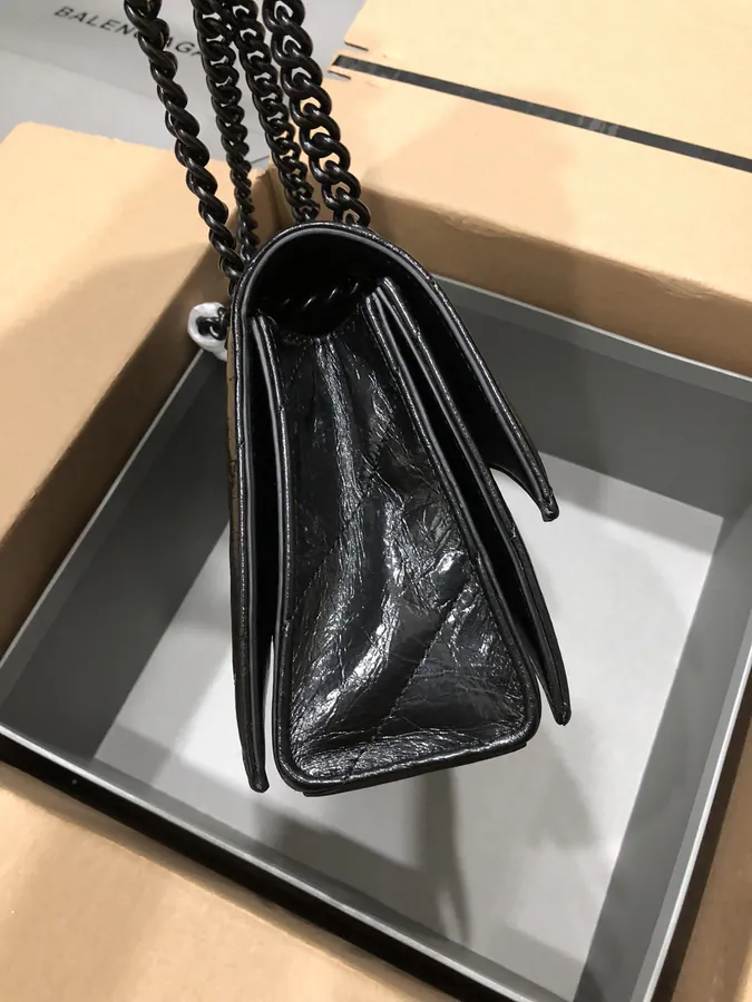BaleNCIAG Crush Mini Black Bucket Bag