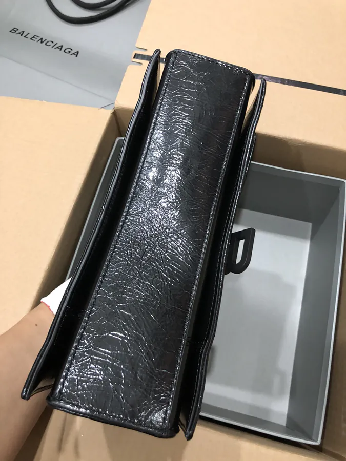 BaleNCIAG Crush Mini Black Bucket Bag