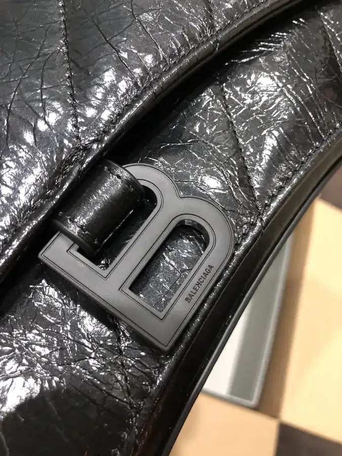 BaleNCIAG Crush Mini Black Bucket Bag