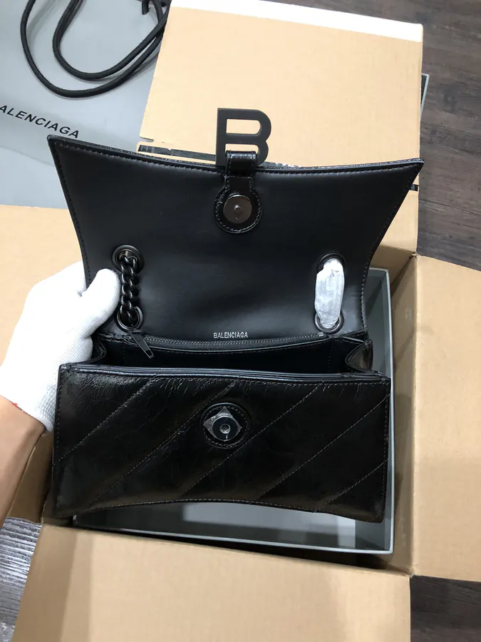 BaleNCIAG Crush Mini Black Bucket Bag
