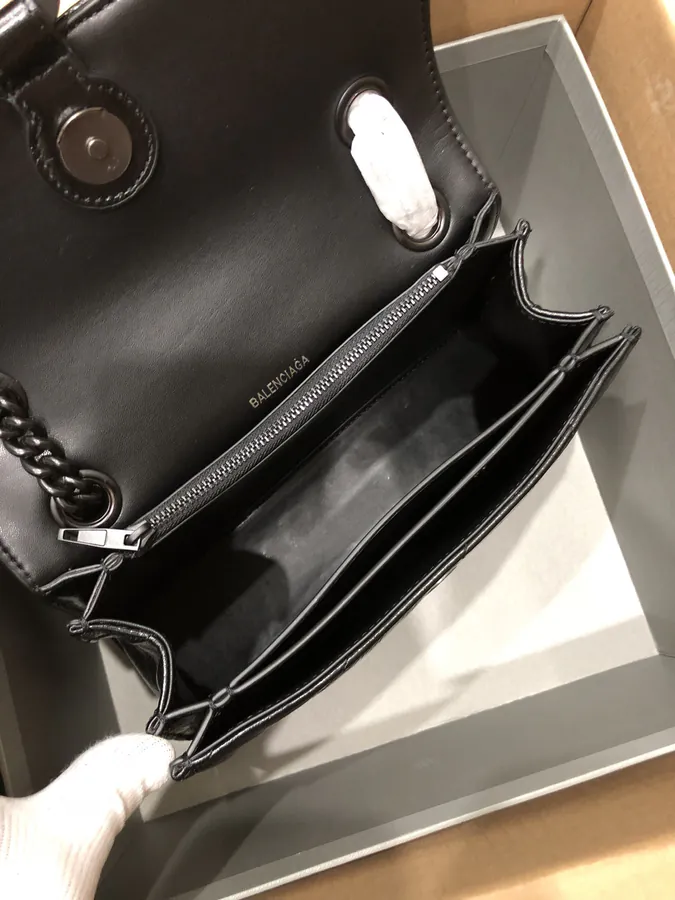 BaleNCIAG Crush Mini Black Bucket Bag