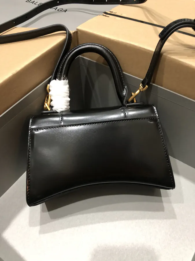 Balenciagα Hourglass Sandbag with Gold Zip Mini Size