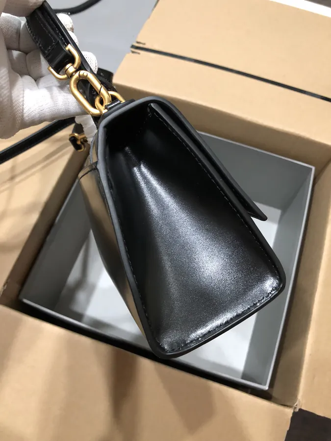 Balenciagα Hourglass Sandbag with Gold Zip Mini Size