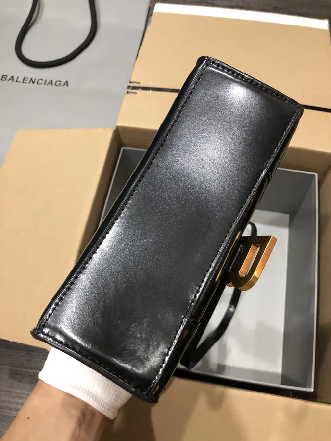 Balenciagα Hourglass Sandbag with Gold Zip Mini Size