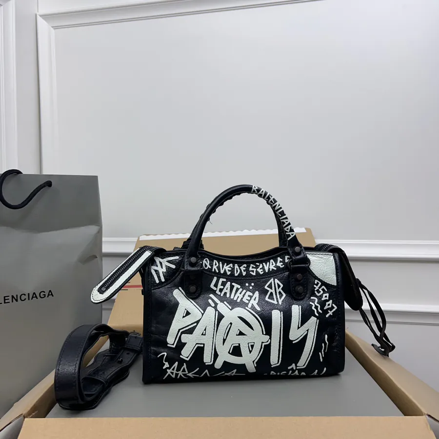 Mini City Bucket Bag Parisian Street Art Design