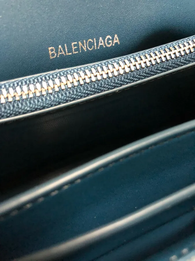BaleNCIAG Crush Mini Denim Chain Bag